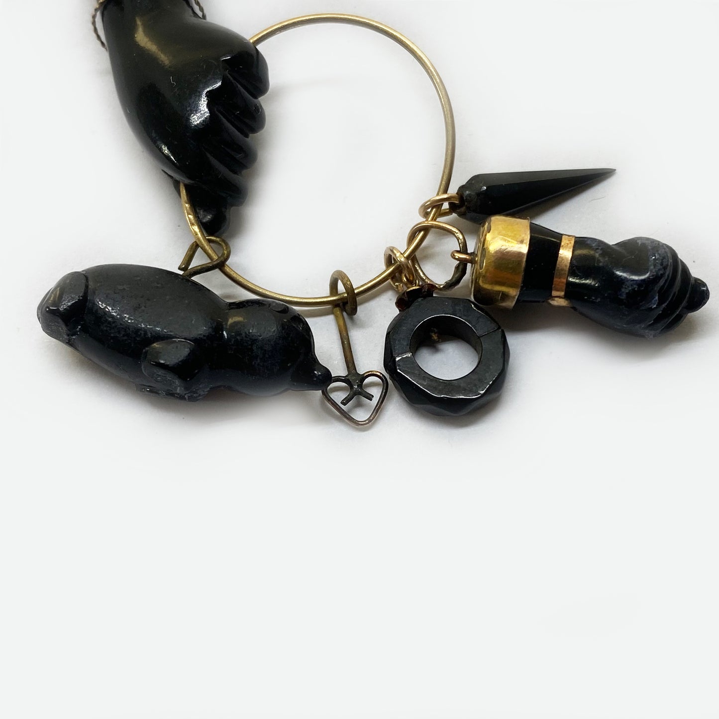 Vintage 1930/40s Black Resin Figa Charm