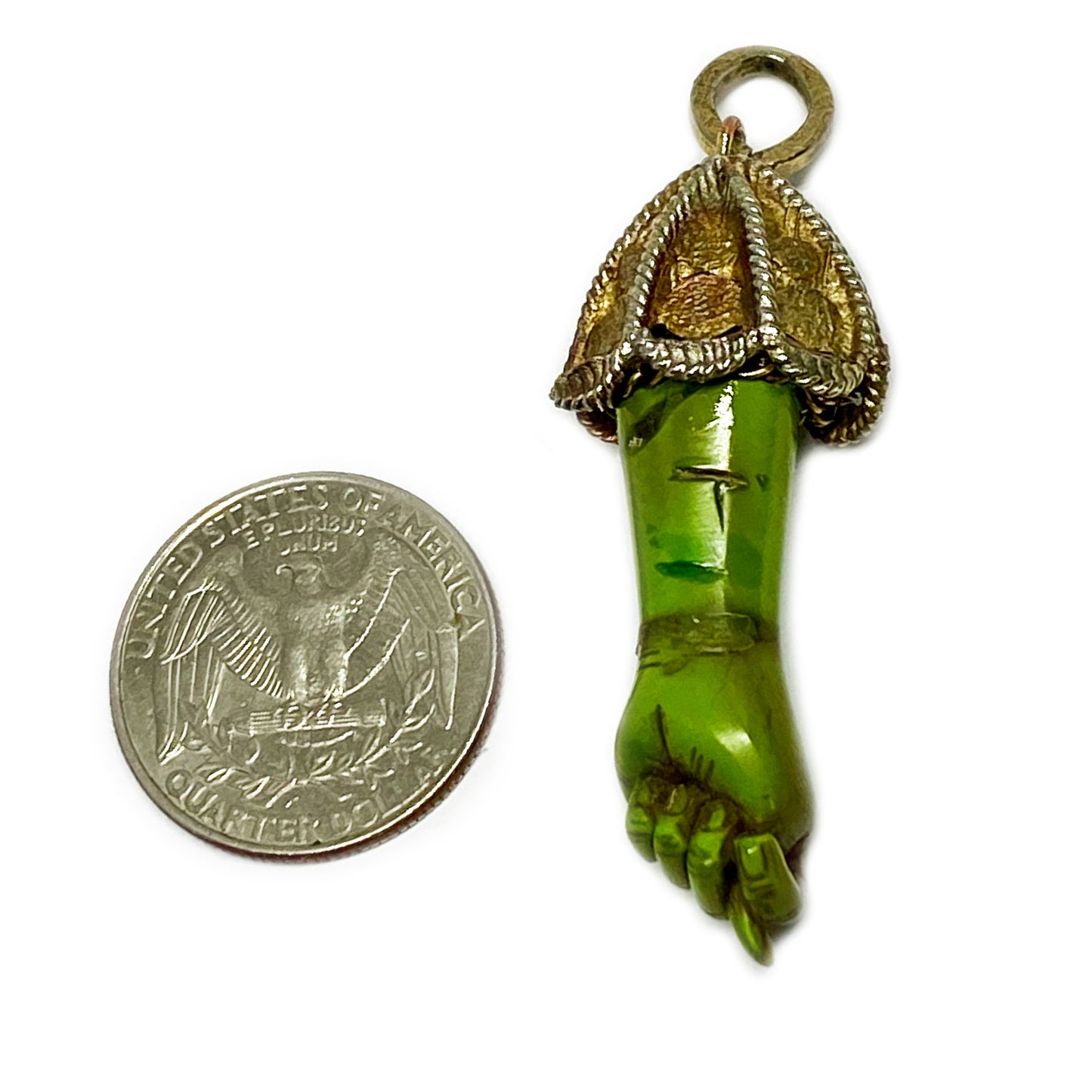 Vintage Green Figa 1960's Resin Figa Charm