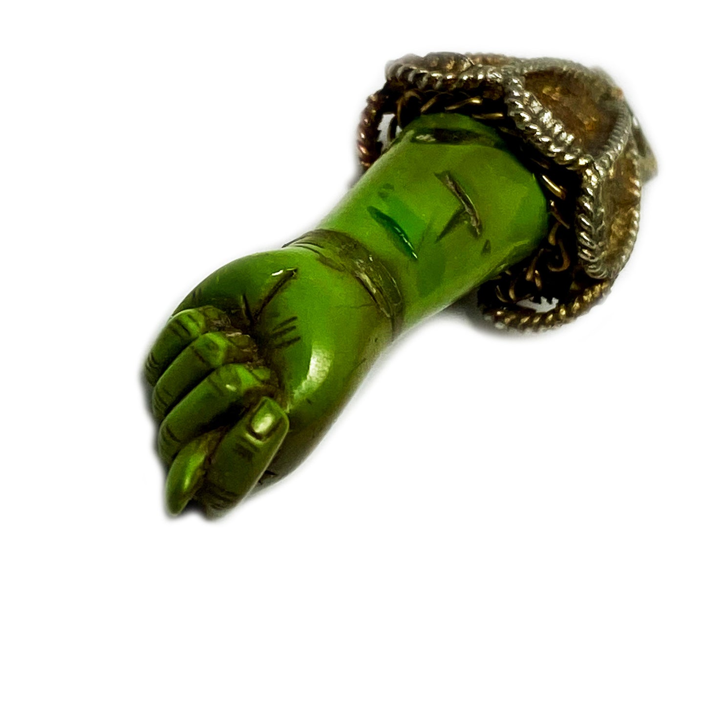Vintage Green Figa 1960's Resin Figa Charm