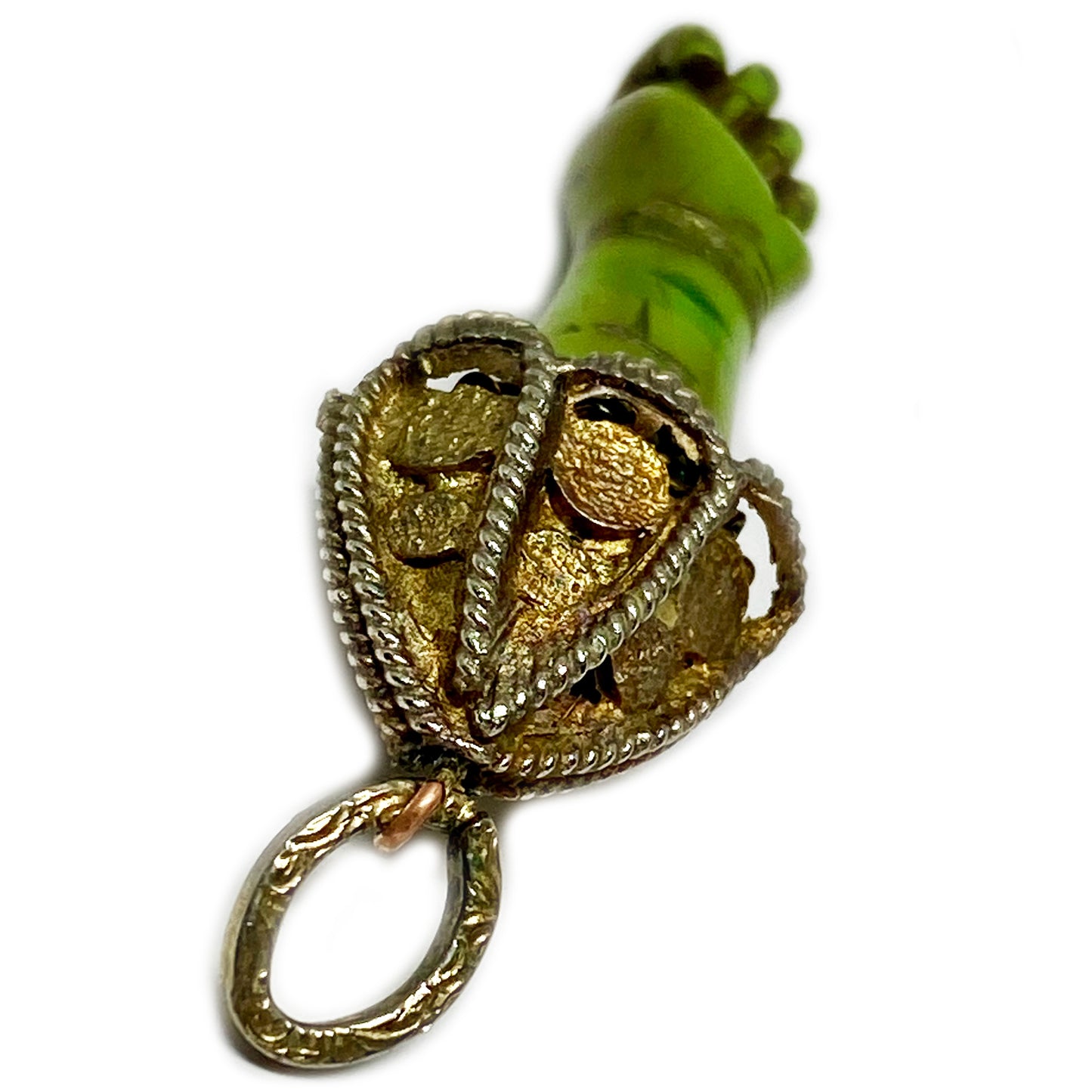 Vintage Green Figa 1960's Resin Figa Charm