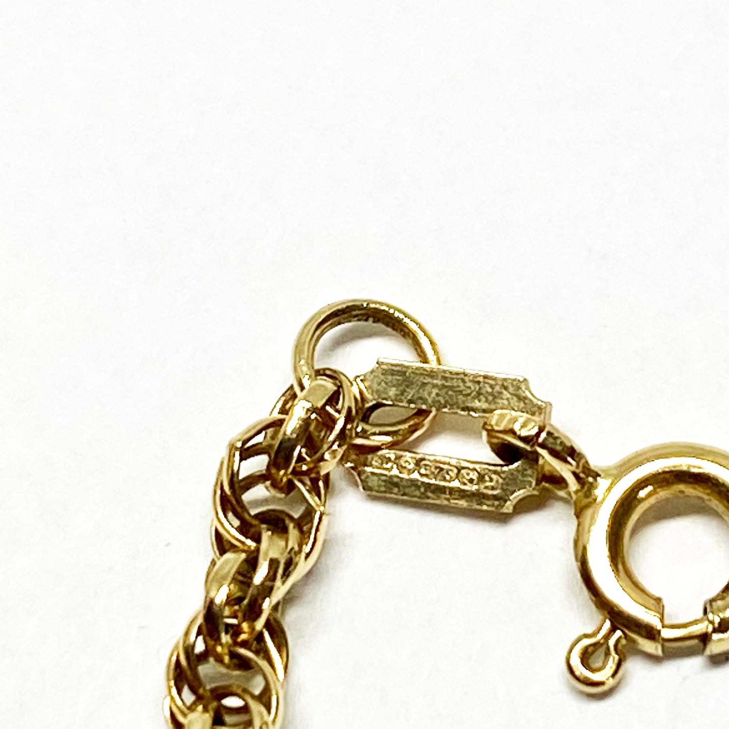 Vintage 9K Gold Rope Chain Necklace 1970s Hallmarked 375