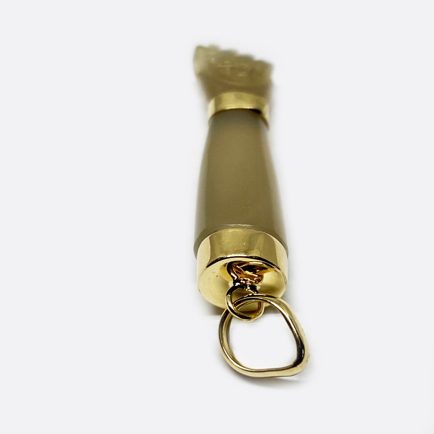 Vintage 14k Gold Agate Figa Charm Hand