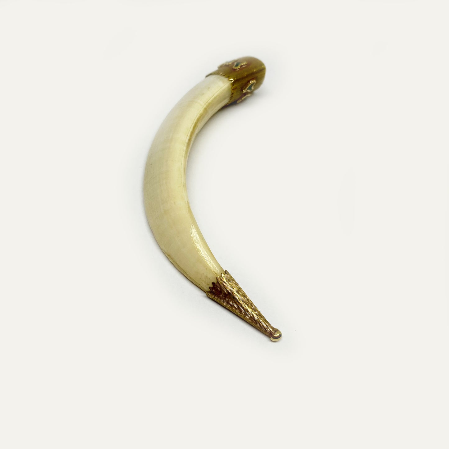 Antique 14k Gold Large Amulet Tooth Pendant