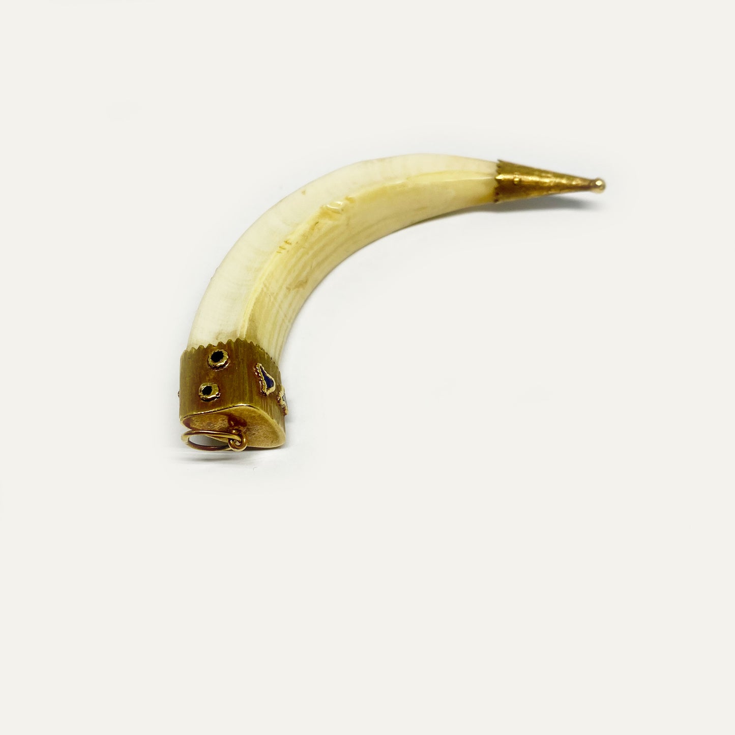Antique 14k Gold Large Amulet Tooth Pendant