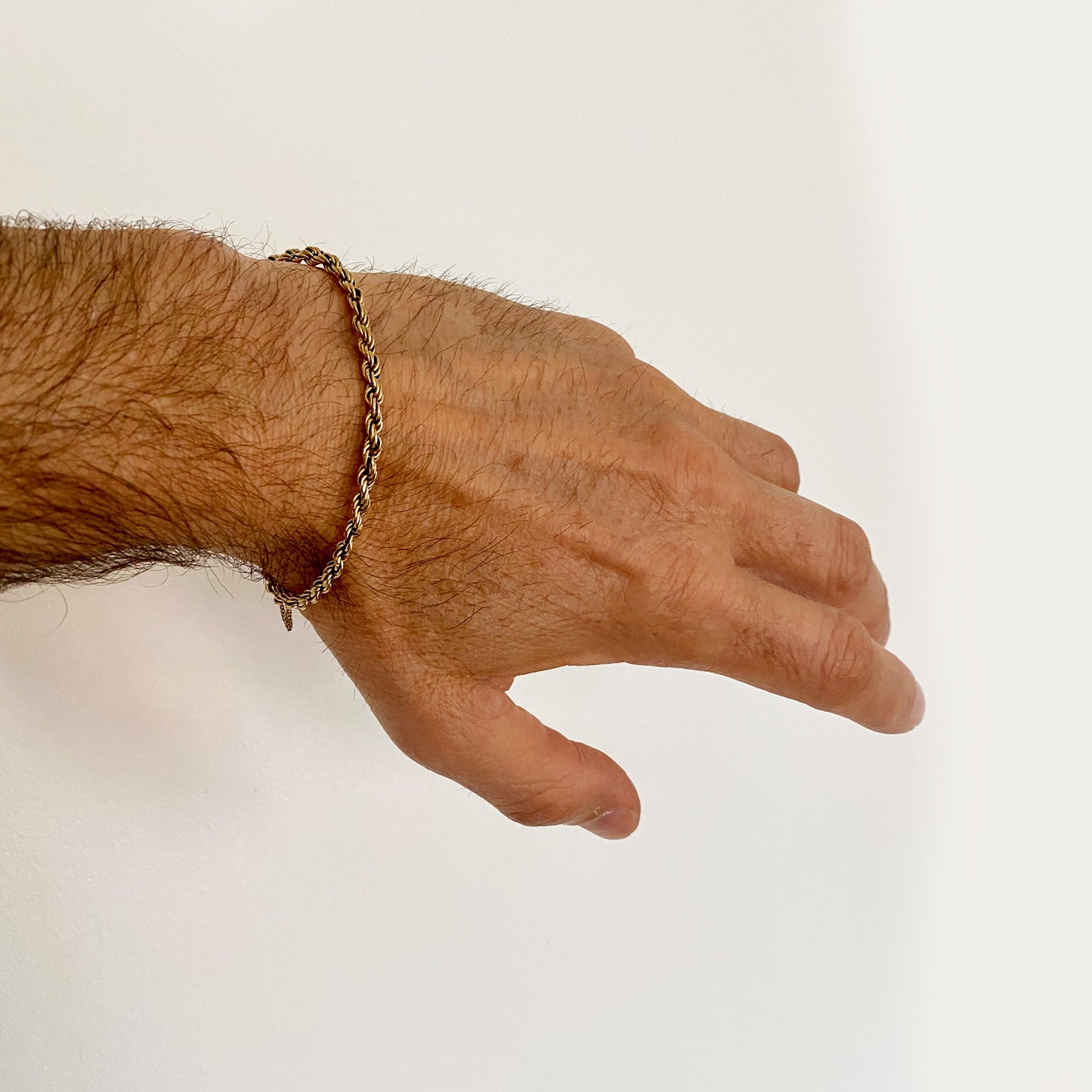 Vintage 1980’s 9k Gold Rope Chain Bracelet