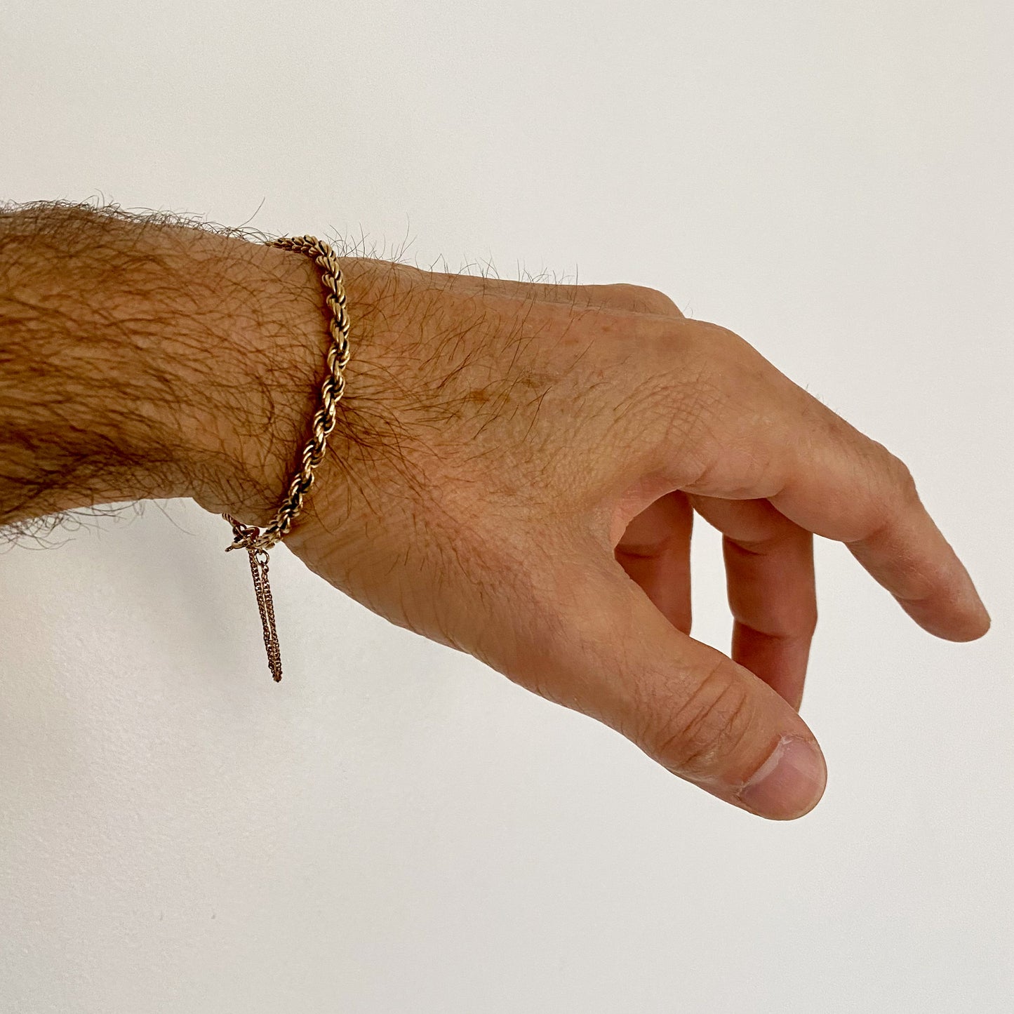 Vintage 1980’s 9k Gold Rope Chain Bracelet