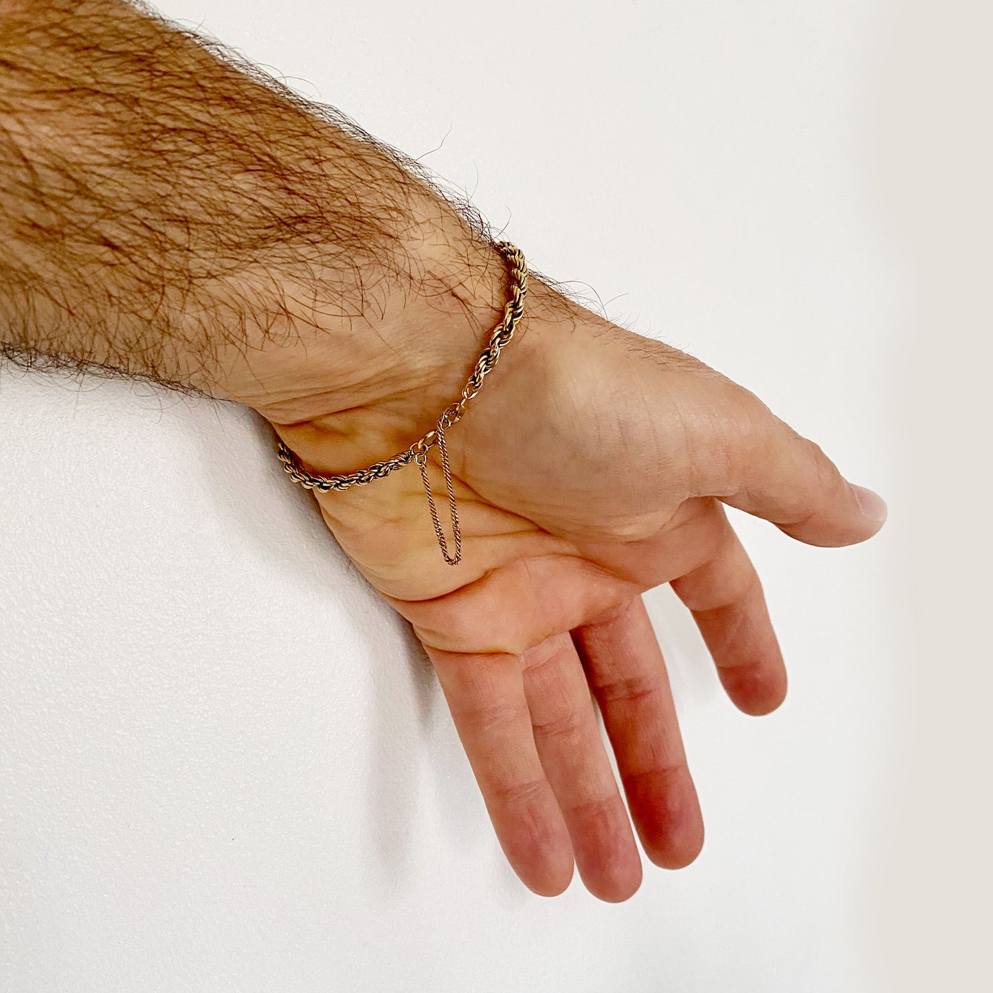 Vintage 1980’s 9k Gold Rope Chain Bracelet