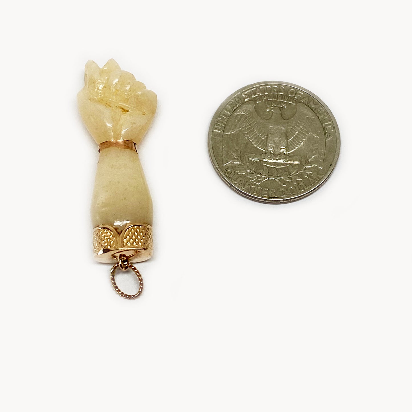 Vintage 14k Gold Beige Figa