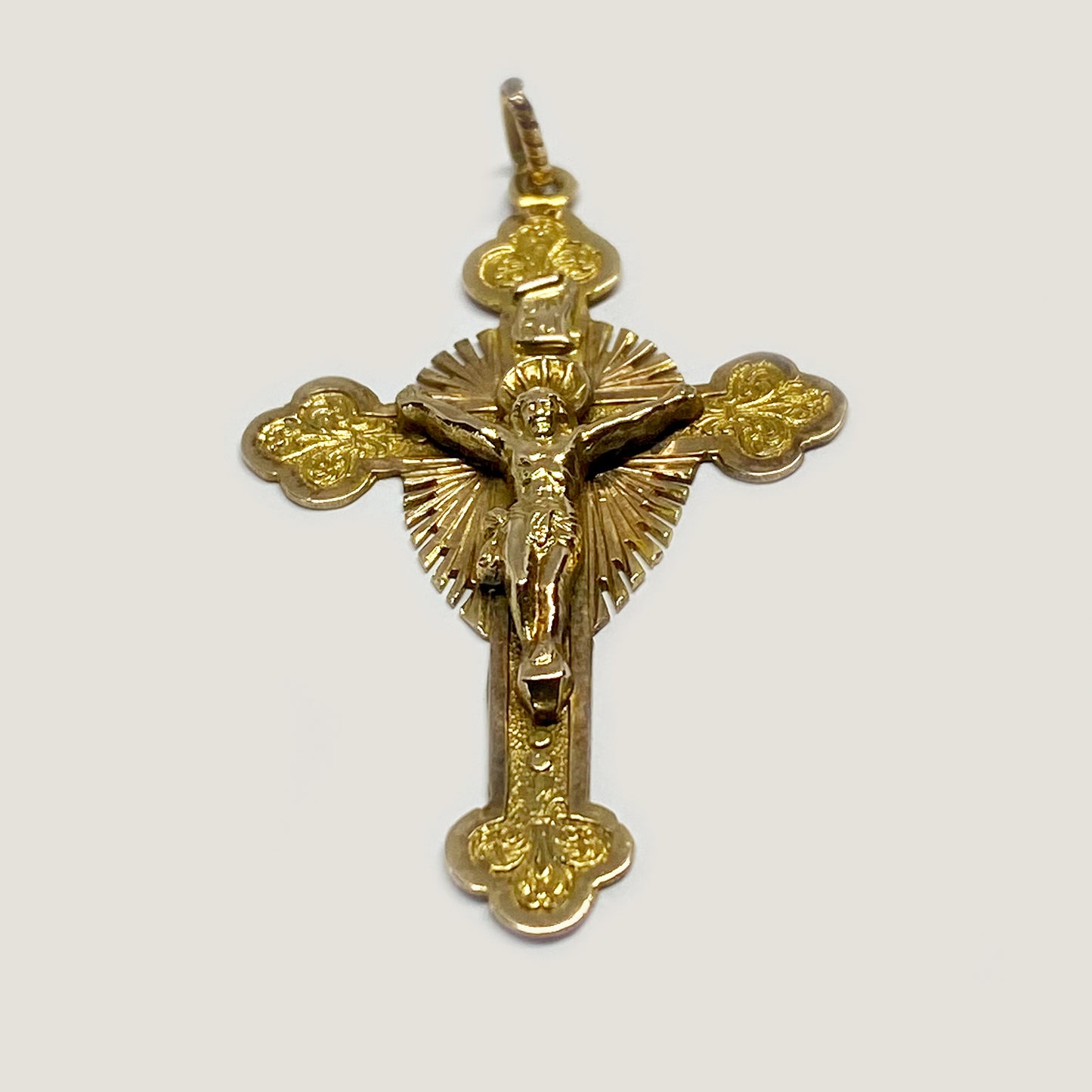 Antique 14k Gold Solid Victorian Cross - 1800s