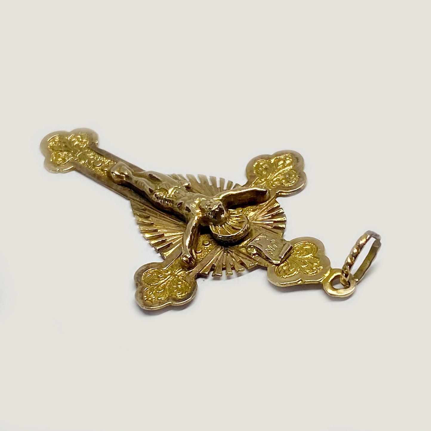 Antique 14k Gold Solid Victorian Cross - 1800s