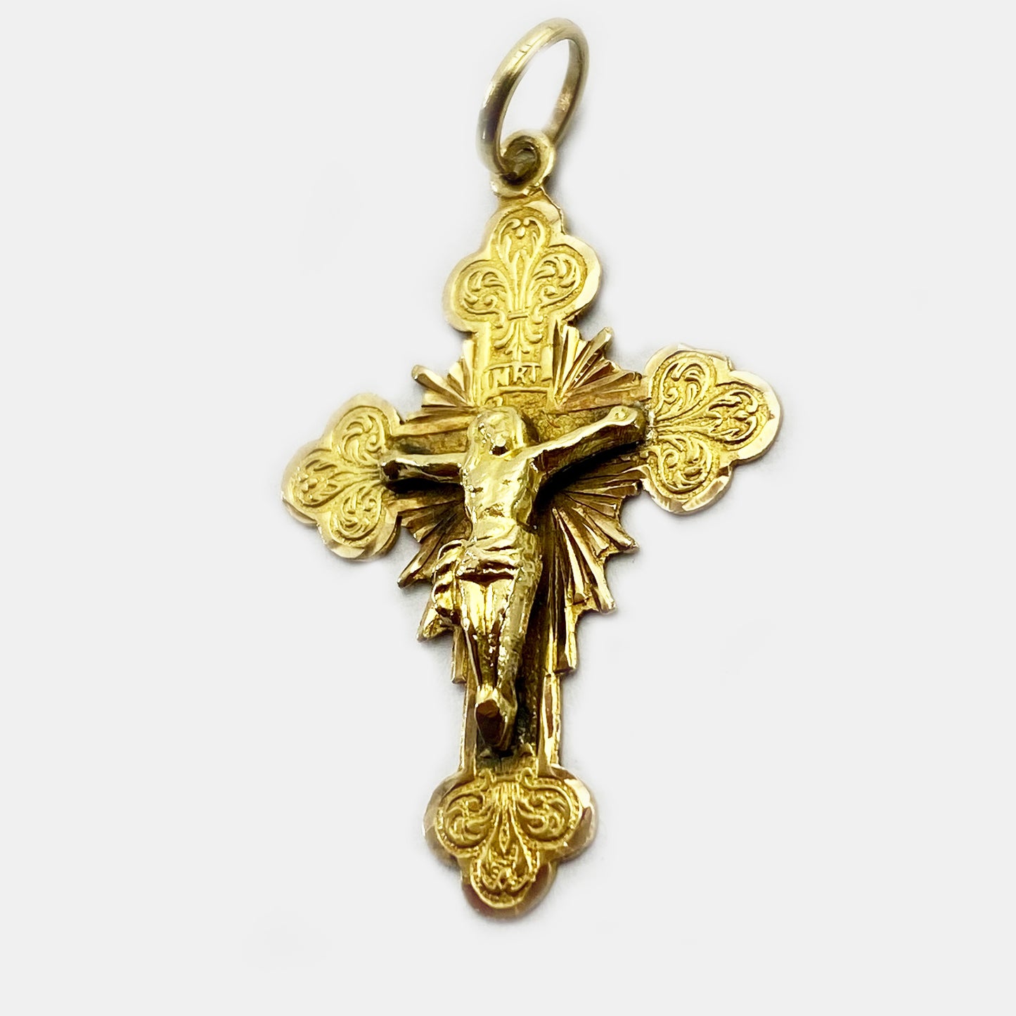 Antique 18k Gold Victorian Cross Crucifix