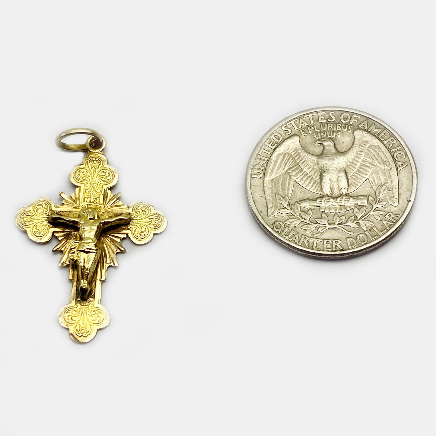 Antique 18k Gold Victorian Cross Crucifix