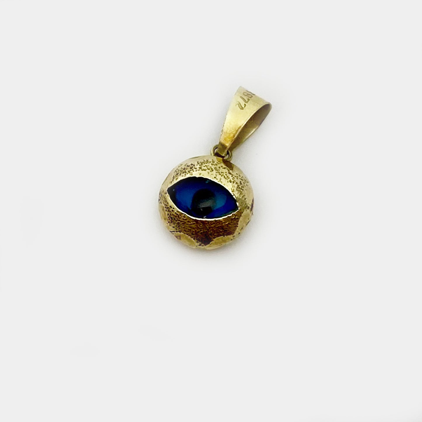 Vintage 14k Gold Glass Evil Eye Charm