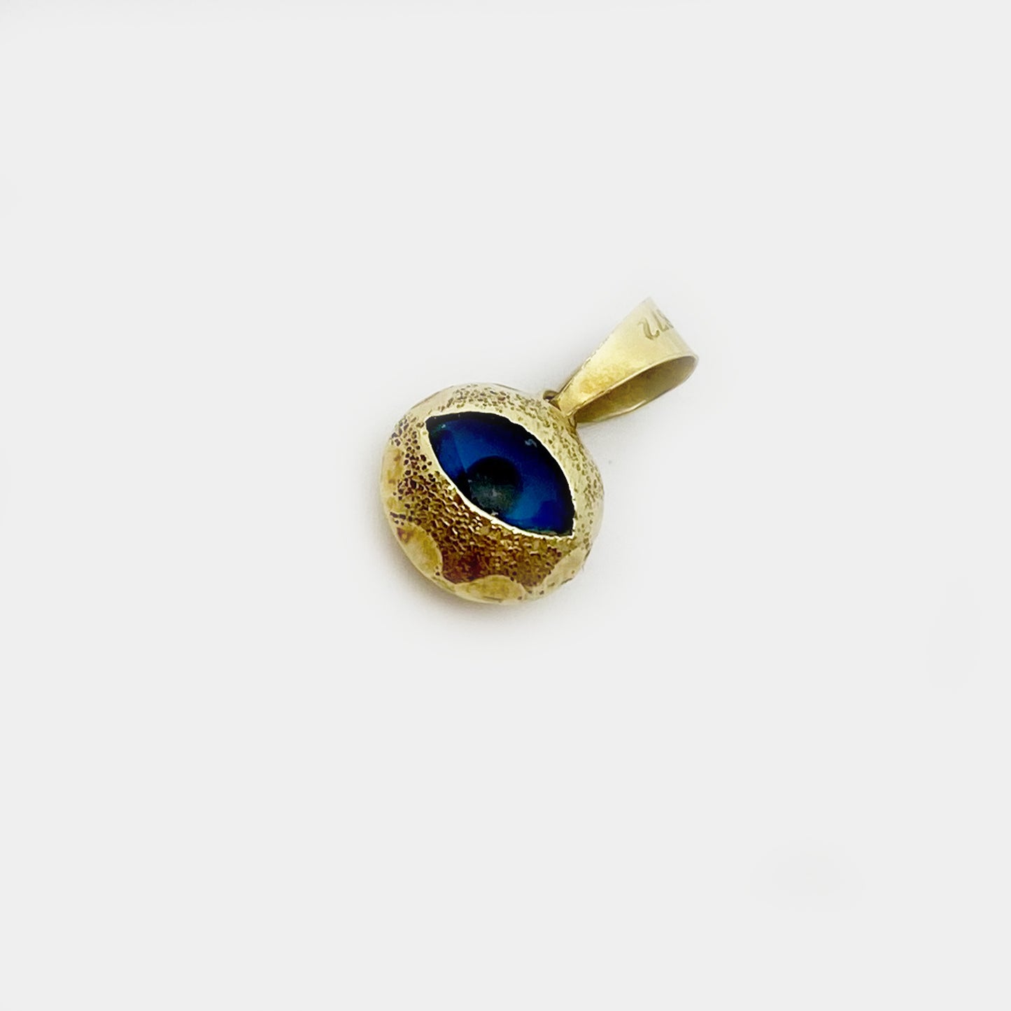 Vintage 14k Gold Glass Evil Eye Charm