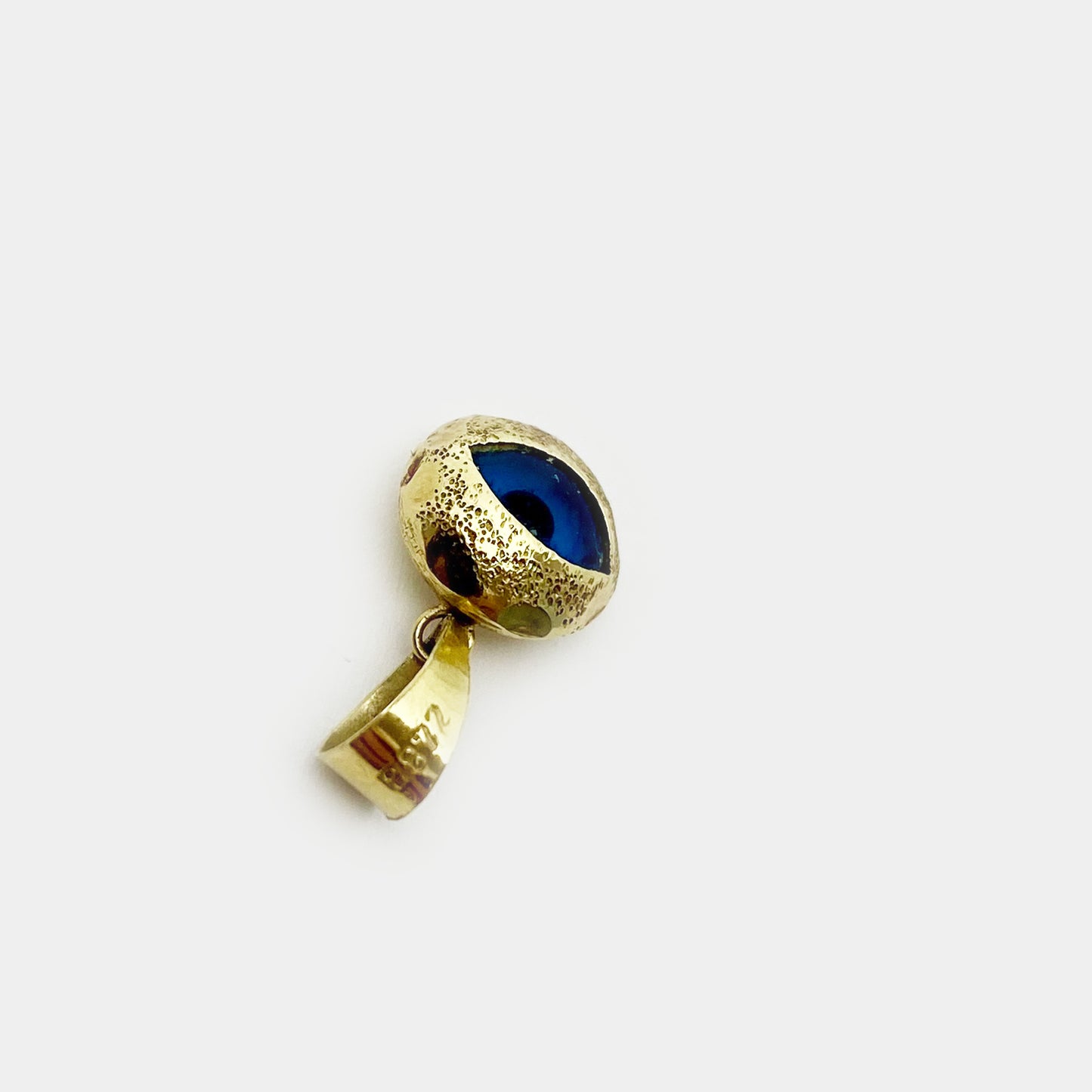 Vintage 14k Gold Glass Evil Eye Charm