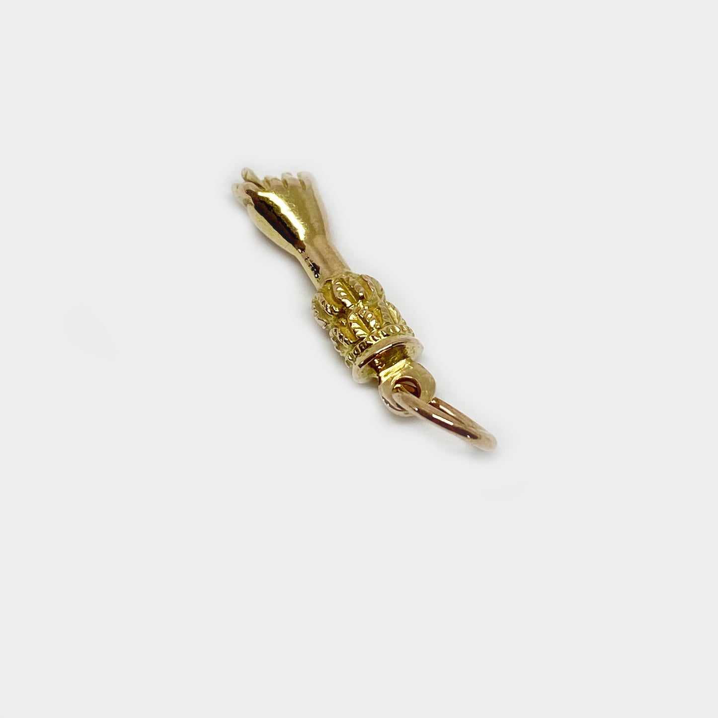Antique 14k Gold Solid Figa Charm