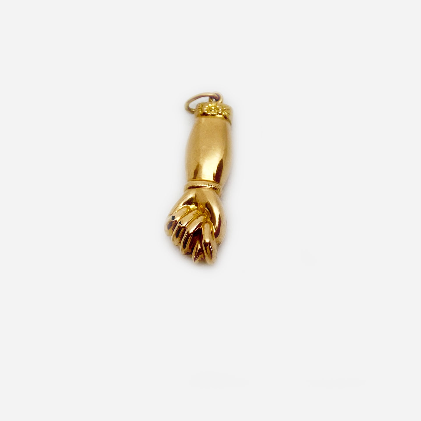 Antique 14k Gold Puffed Figa Charm
