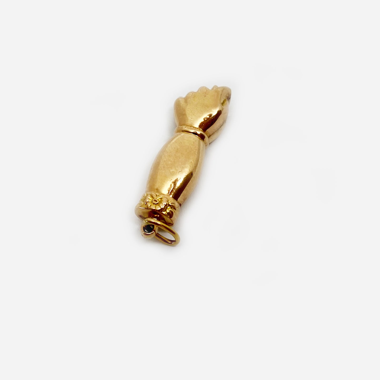 Antique 14k Gold Puffed Figa Charm
