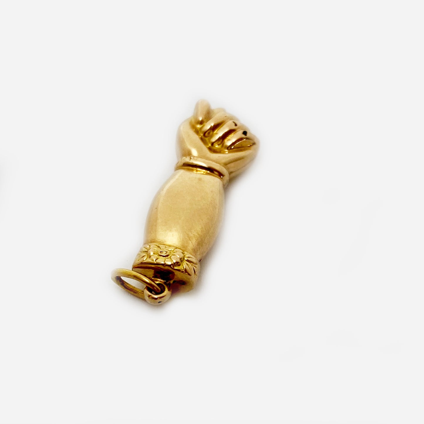Antique 14k Gold Puffed Figa Charm