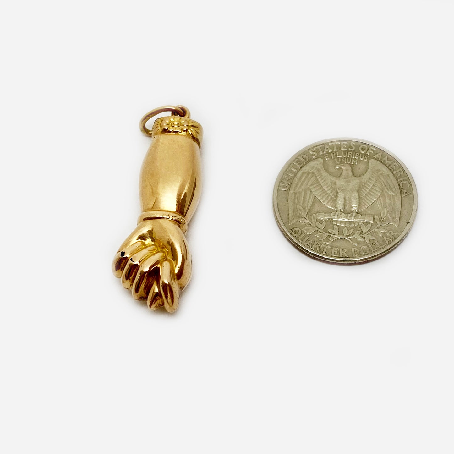 Antique 14k Gold Puffed Figa Charm