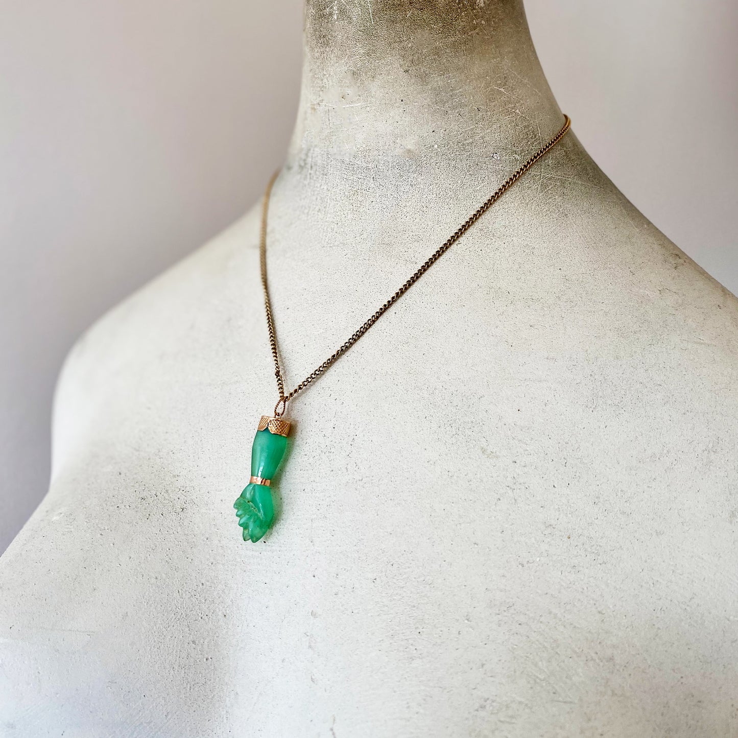Vintage 14k Green Figa Charm