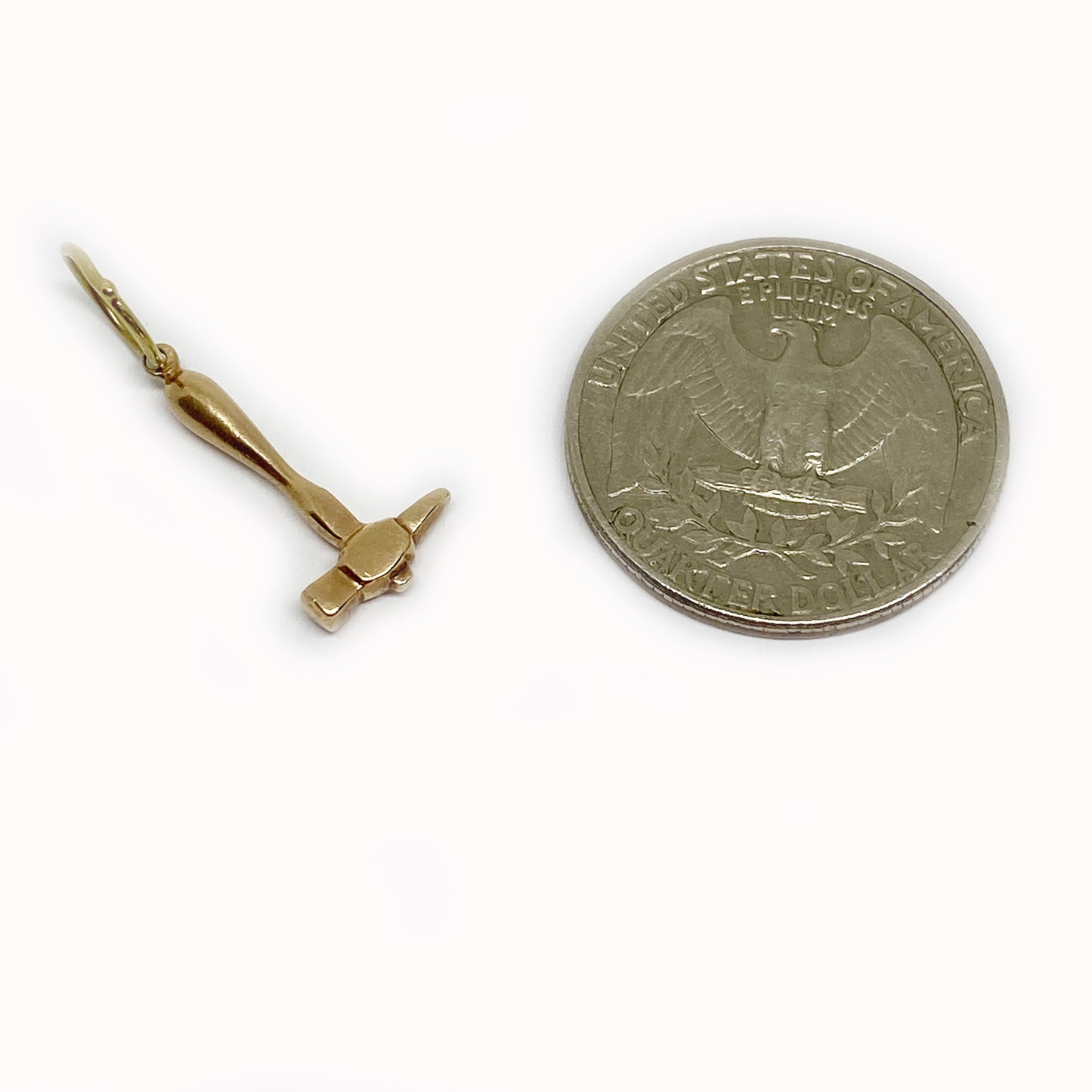 Vintage 9k Gold Hammer Pendant
