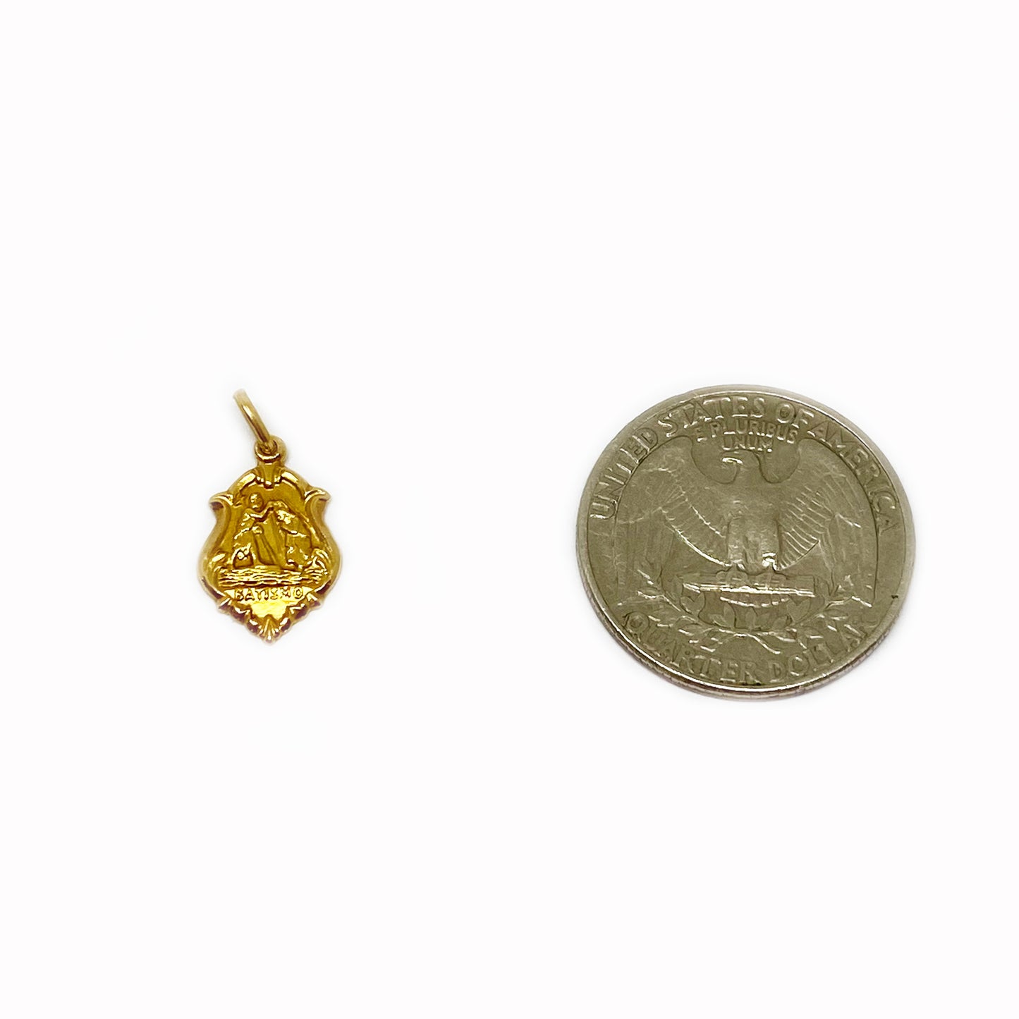 Antique 18K Gold Religious Medal