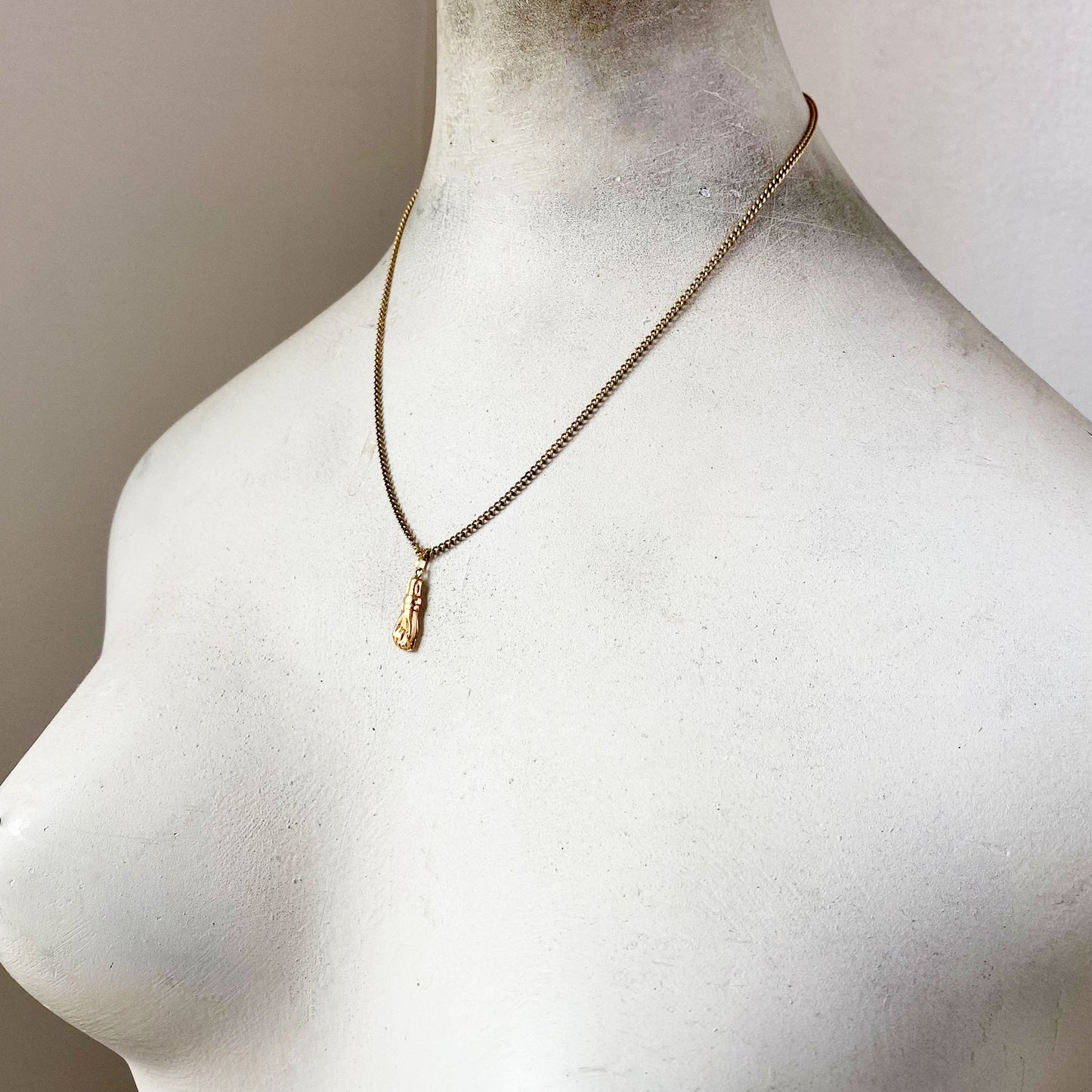 Antique 18k Gold Figa Charm 1920s