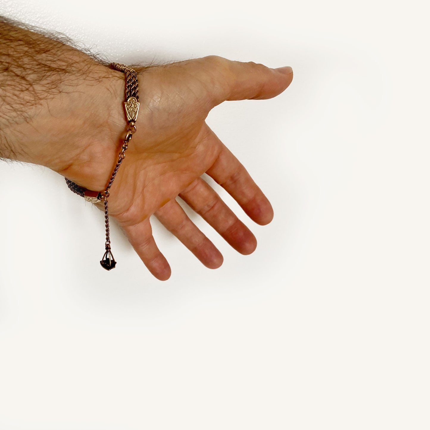 Antique Victorian 9k Rose Gold Abertina Bracelet