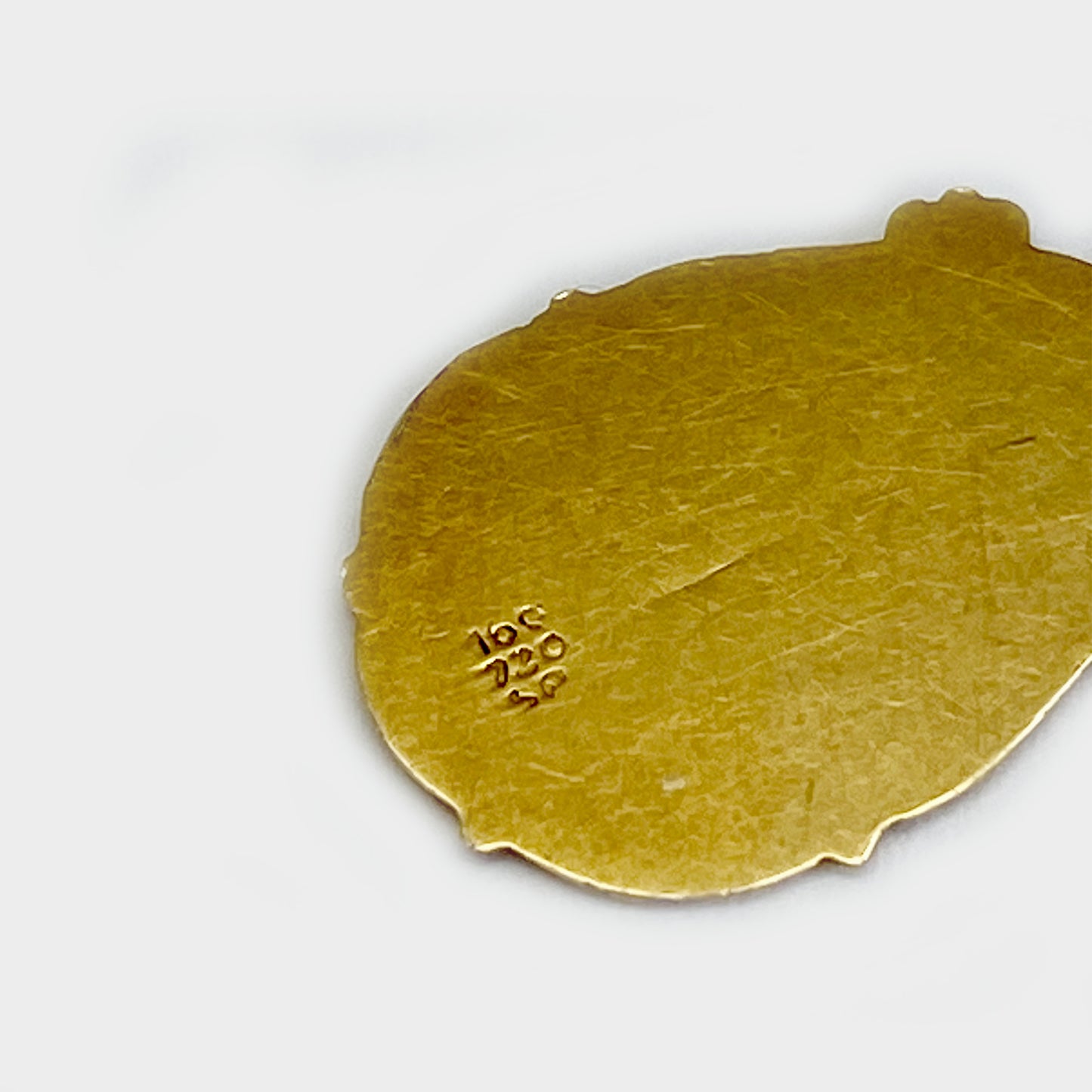 Antique 18k Gold Our Lady of Graces Religious Medal Pendant
