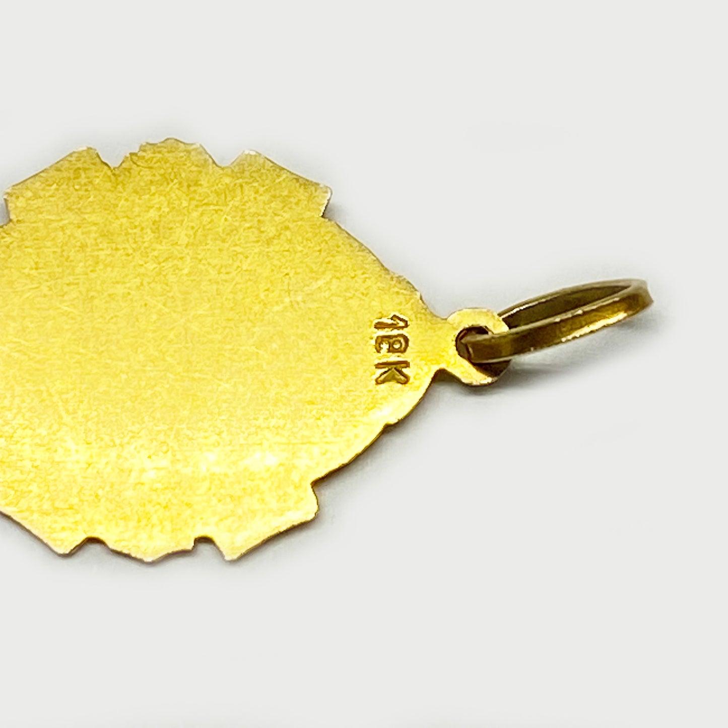 Vintage 18K Gold Miraculous Medal, Our Lady of Graces Pendant