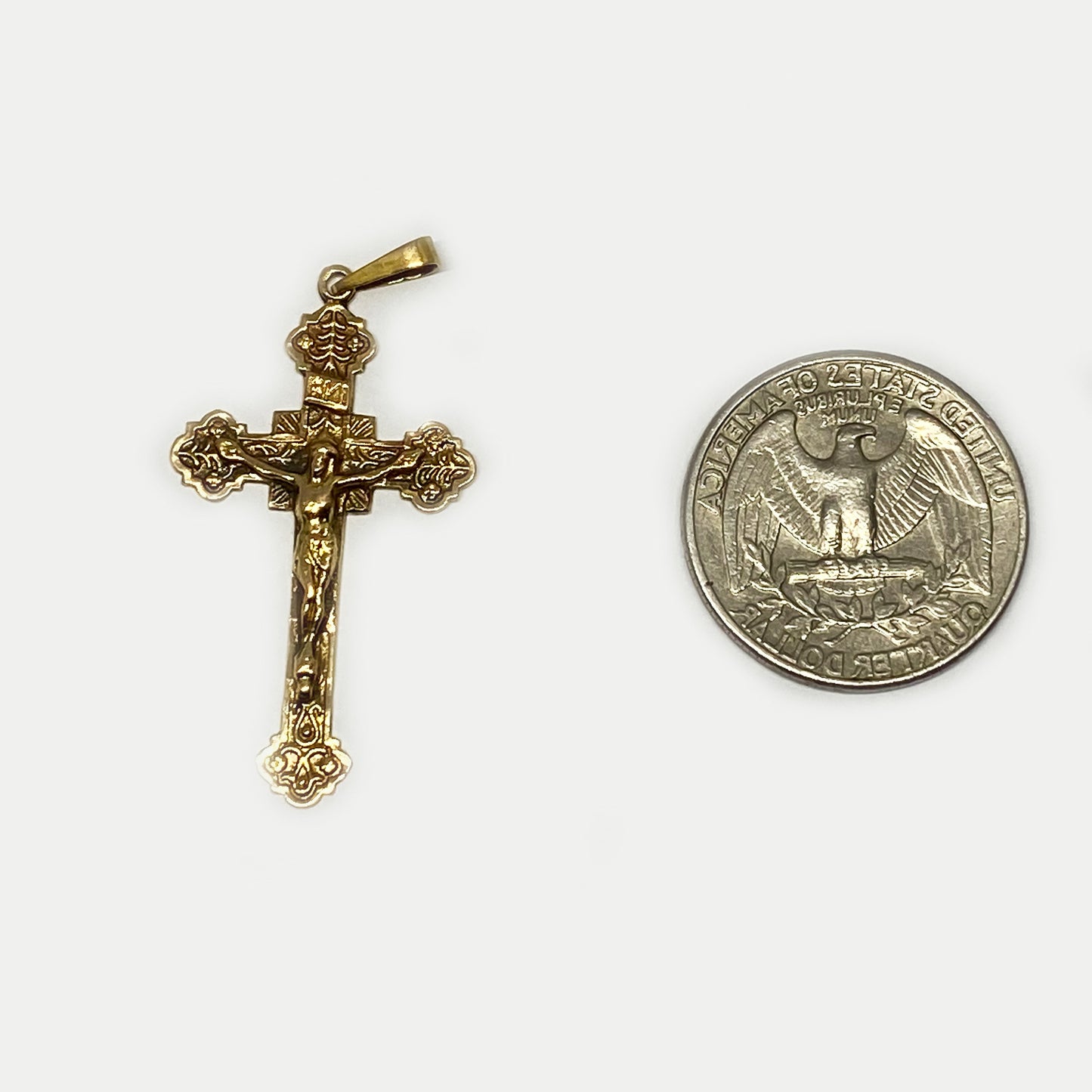 Vintage 18K Gold Religious Cross (1195)