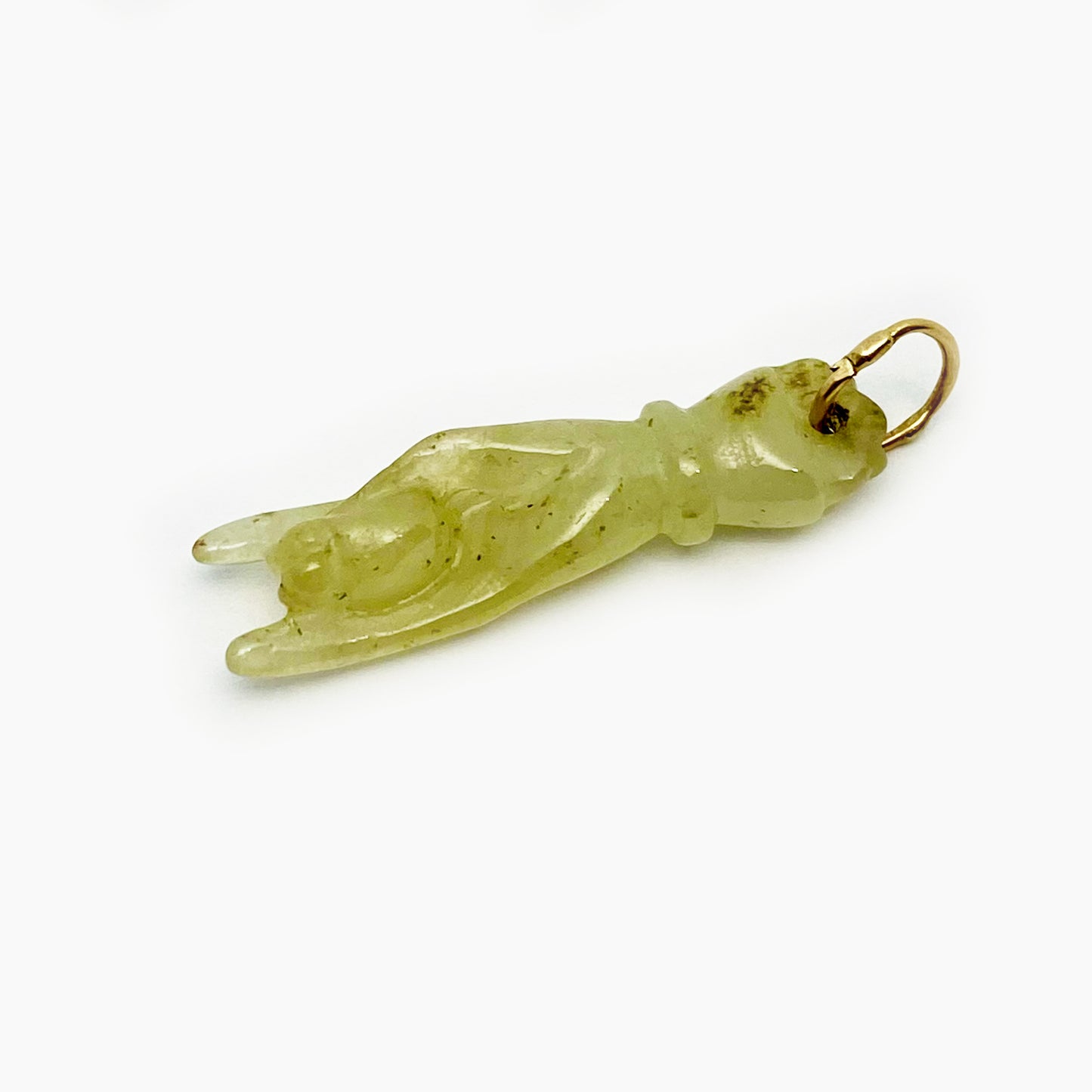 Antique Jade Figa, Horned Hand, Victorian Nephrite Jade, Figa Charm