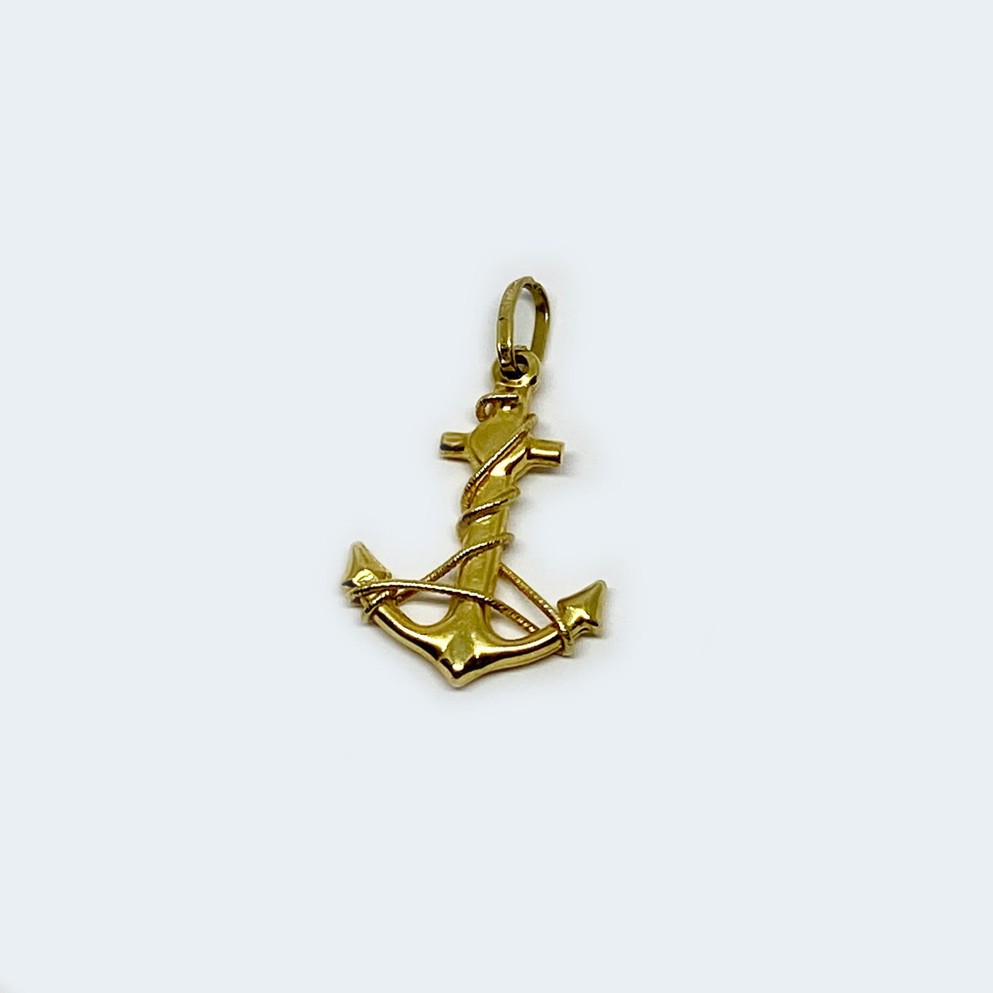 Vintage Solid 18k Gold Anchor Pendant
