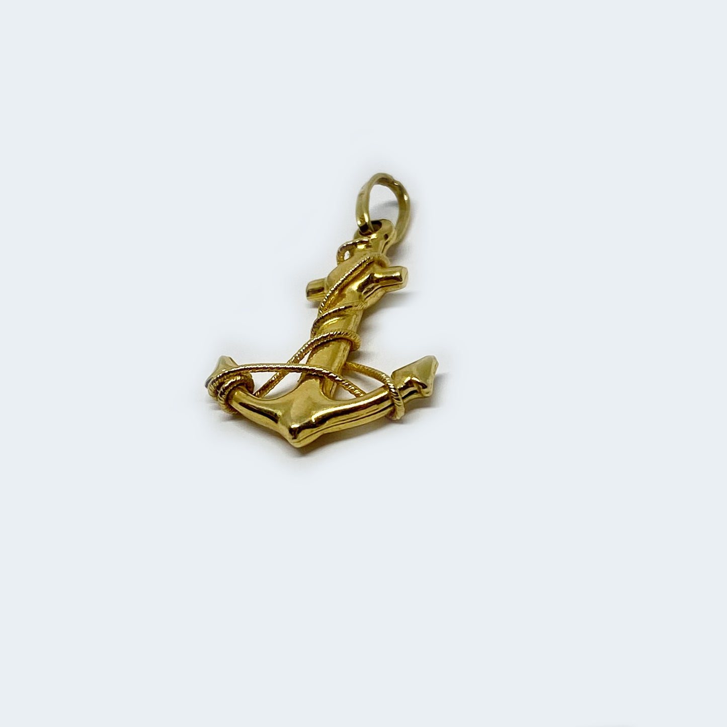 Vintage Solid 18k Gold Anchor Pendant
