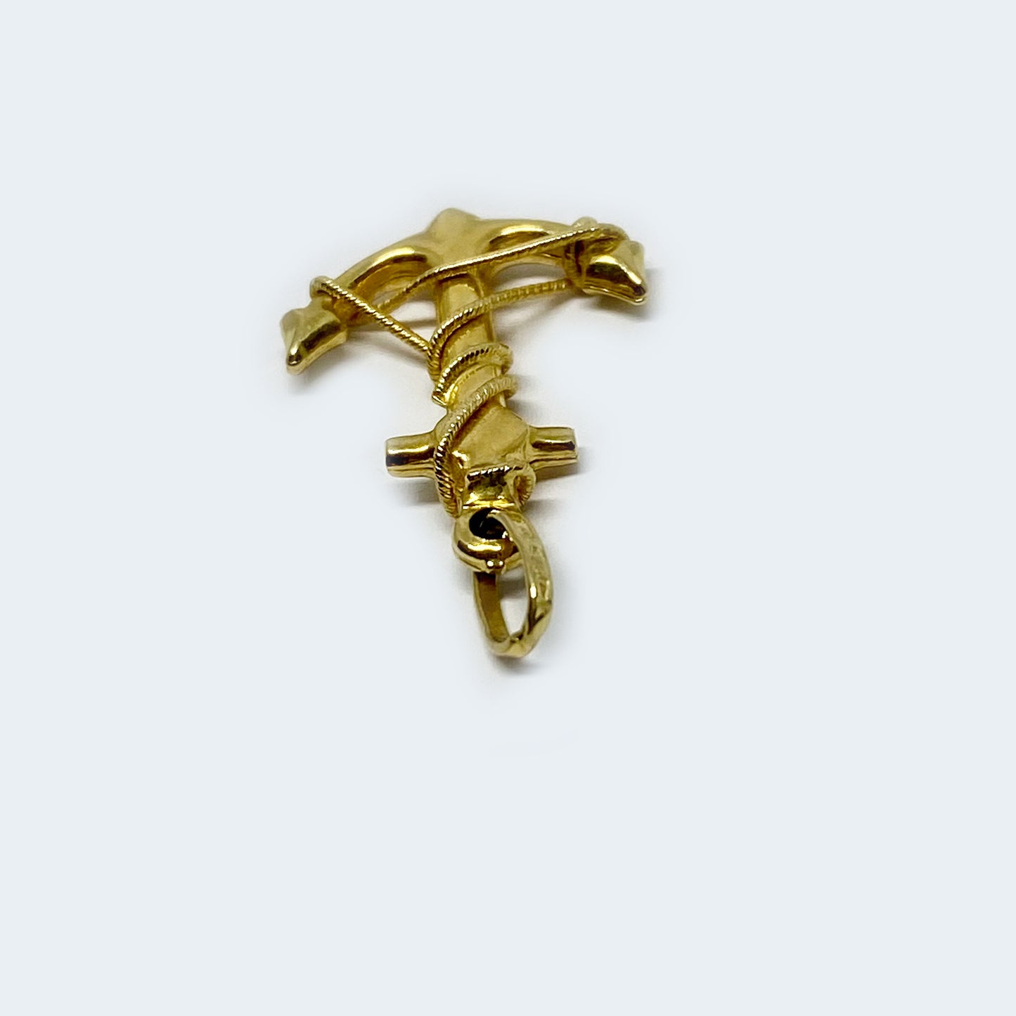 Vintage Solid 18k Gold Anchor Pendant