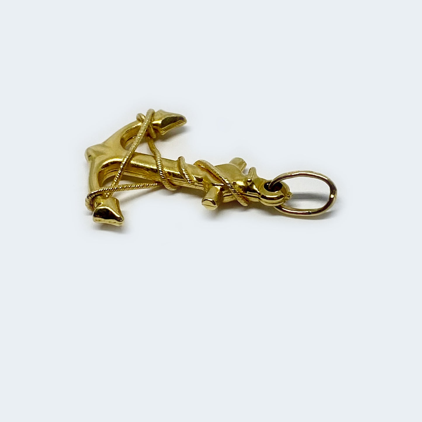 Vintage Solid 18k Gold Anchor Pendant