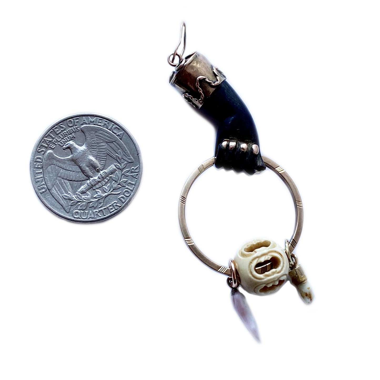 Antique 9K Gold Victorian Stained Horne Figa Charm (1122)