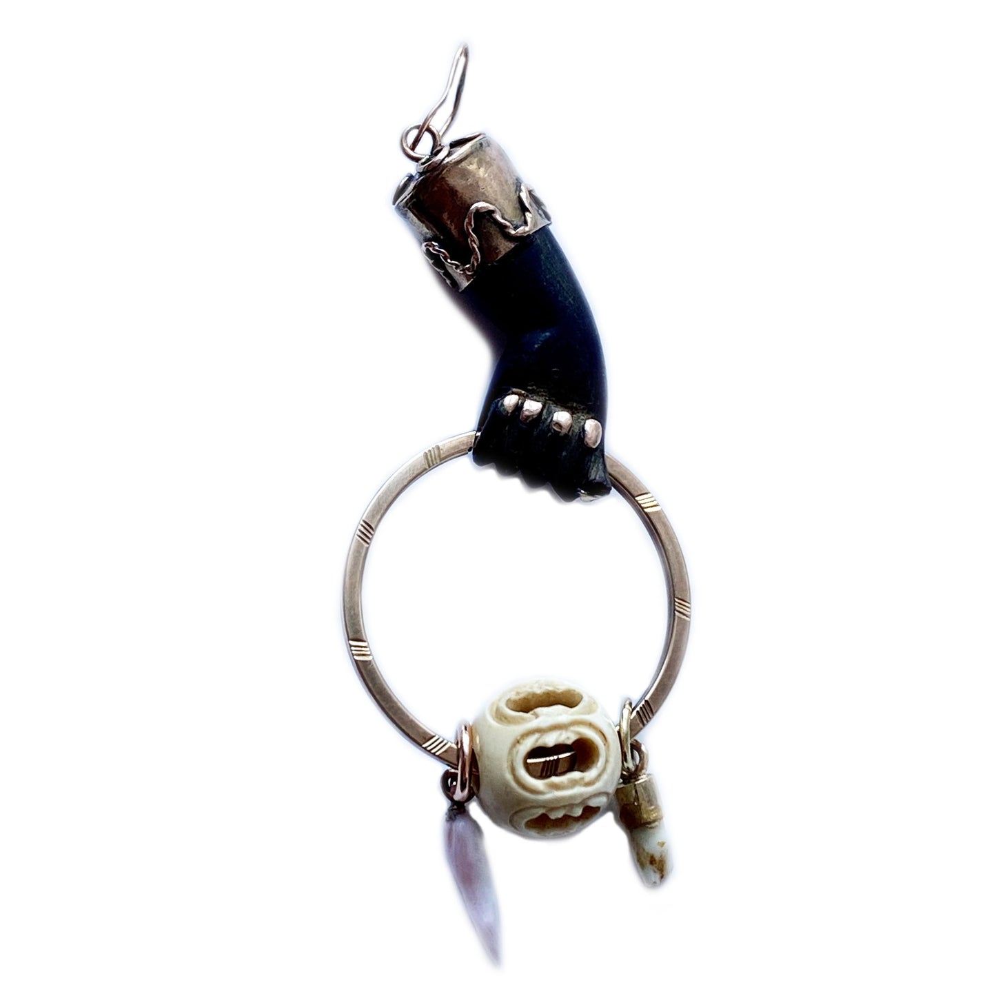 Antique 9K Gold Victorian Stained Horne Figa Charm (1122)