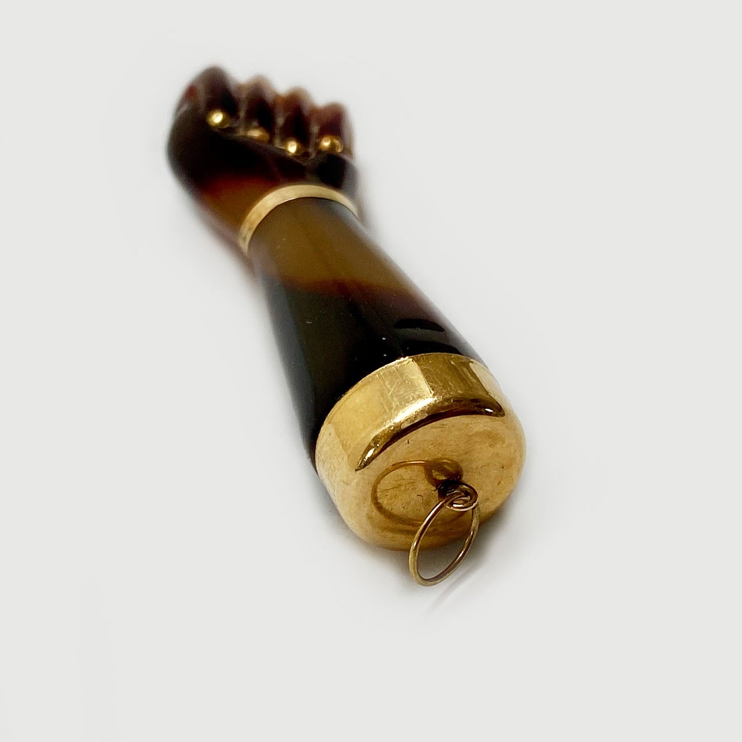 Vintage 18k Gold Brown Figa Charm