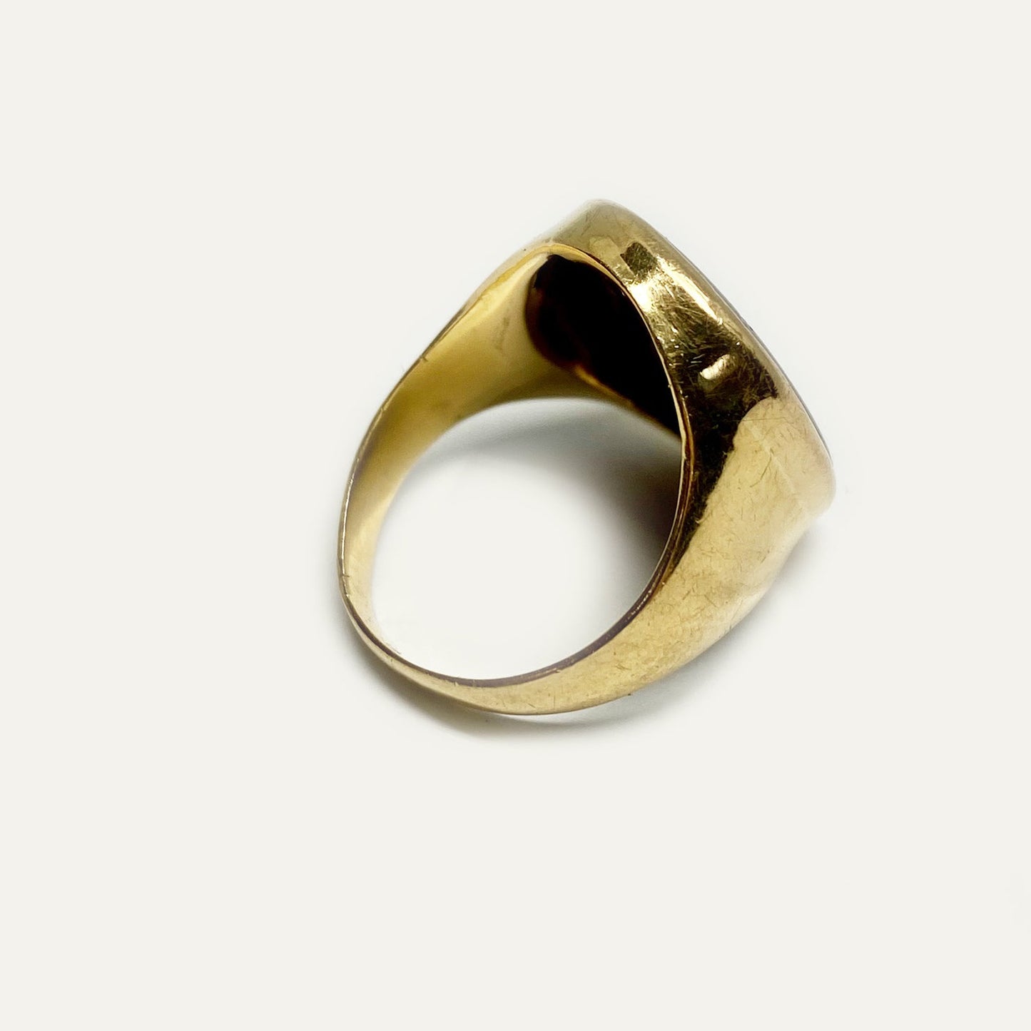 Antique 18K Gold Chnoubis Sard Intaglio Ring, Rare Double-Sided Lion Serpent Talisman, Greco-Egyptian Signet, Size 8