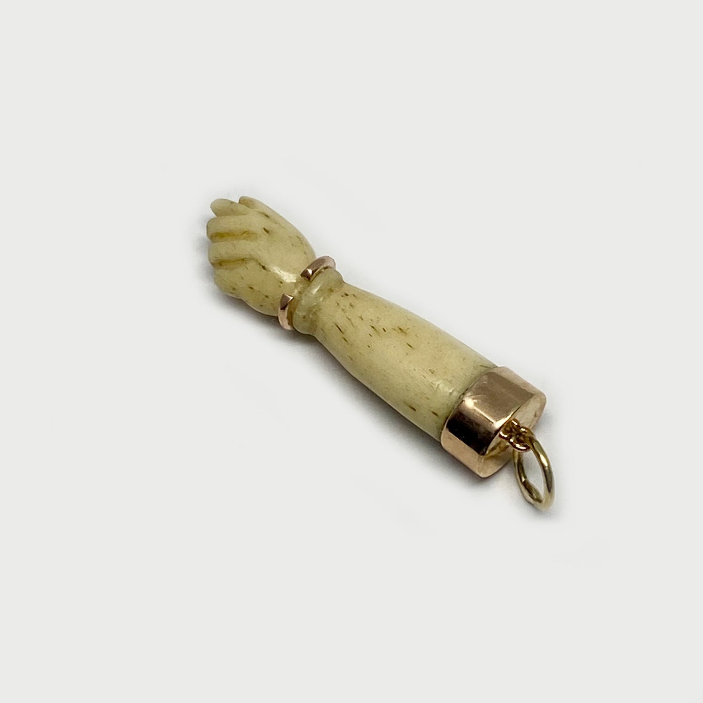 Antique 14K Gold Bone Figa Charm