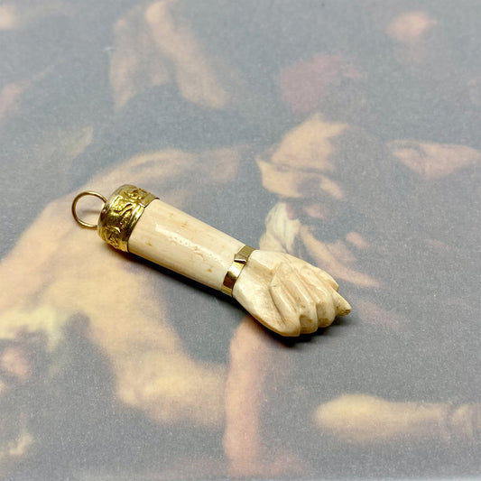 Antique 14k Gold Conch Shell Figa Charm
