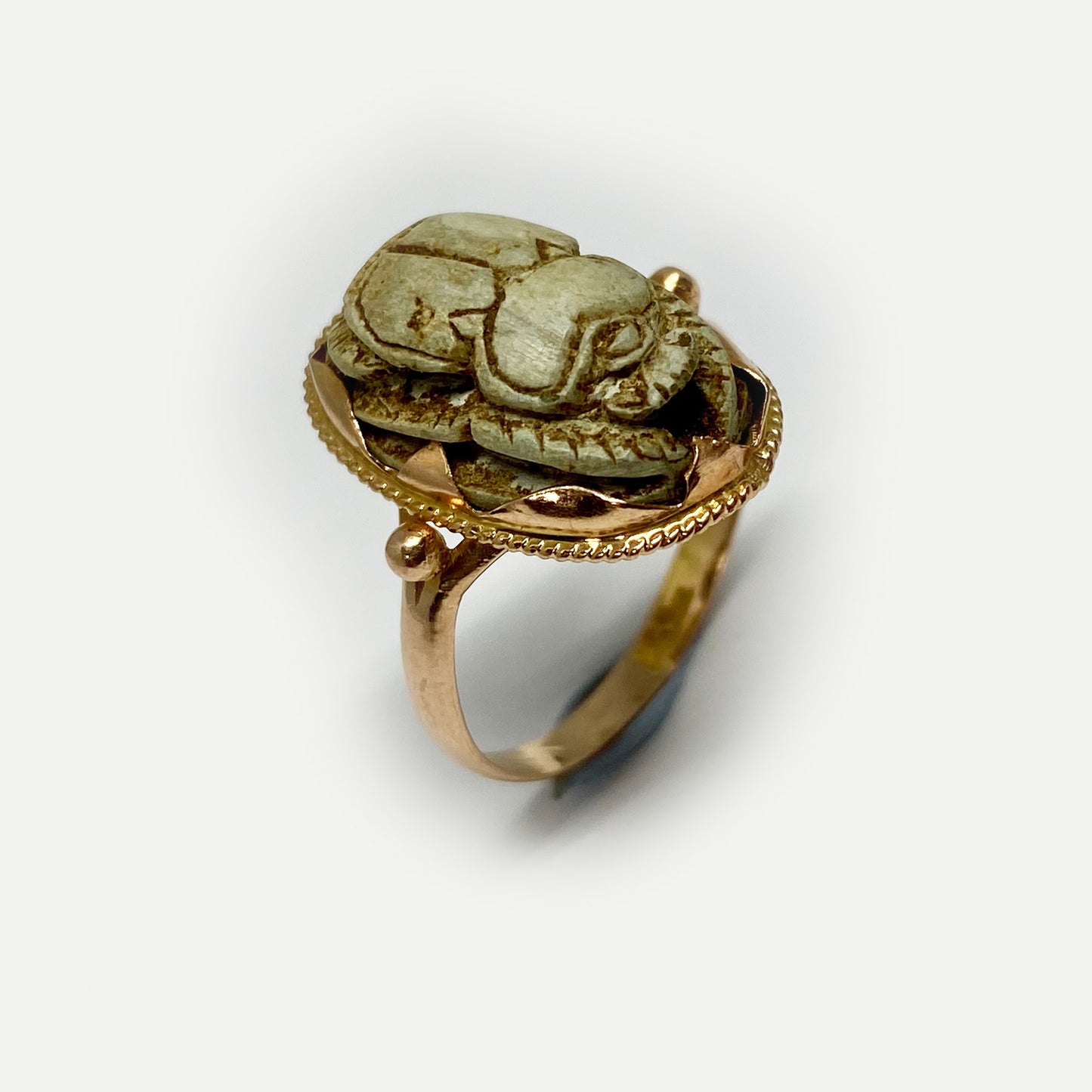 Antique Egyptian 14k Gold Scarab Ring