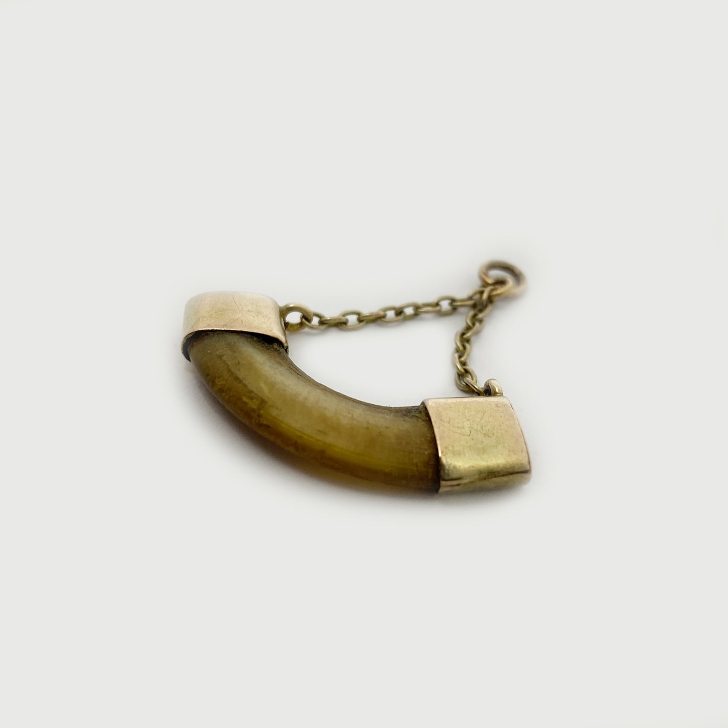 Antique 9K Gold Claw Pendant, 1800s Claw Jewelry, Victorian Amulet, Animal Talisman, Evil Eye, 9k Gold Tooth Claw Horn Tooth Shaped Charm