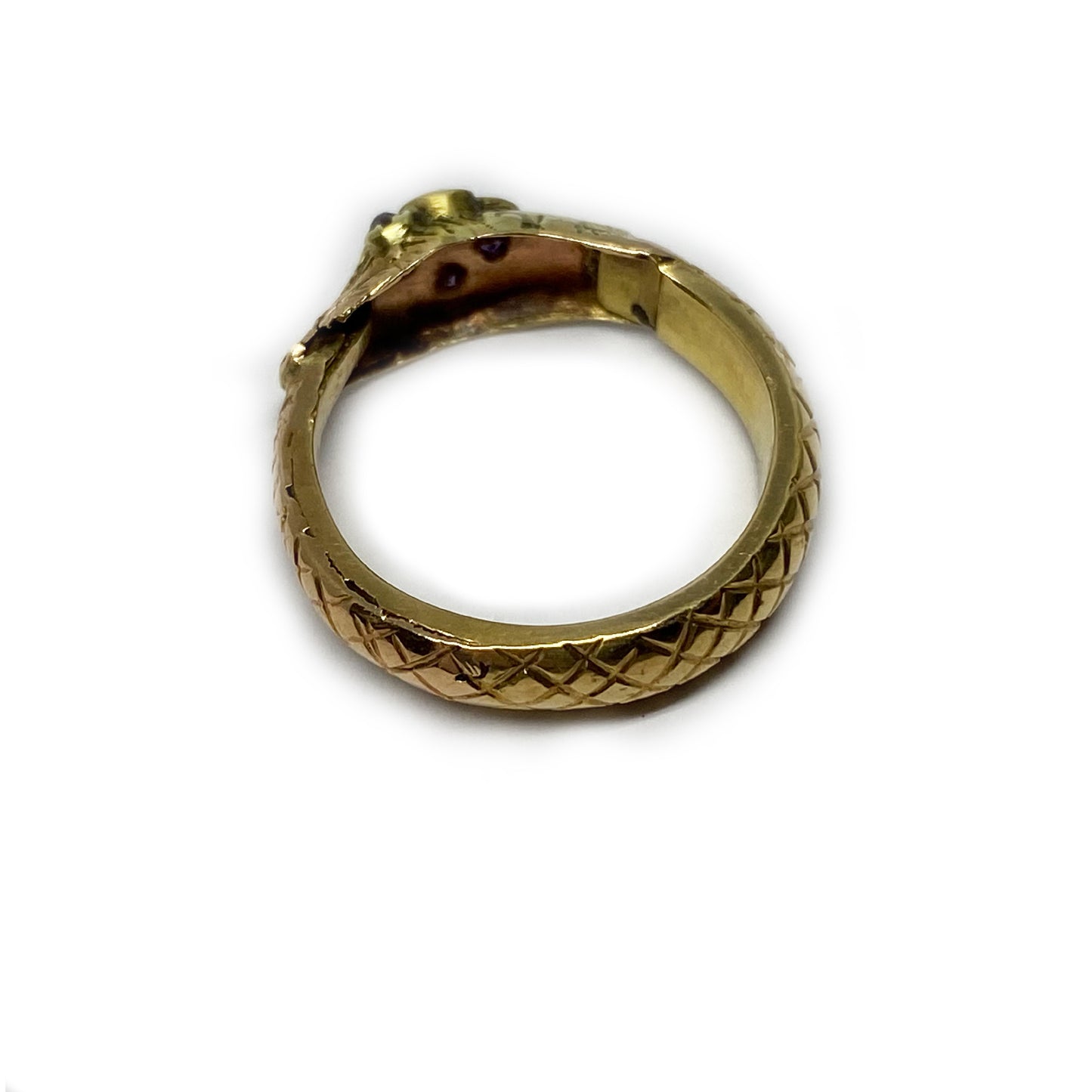 Victorian 18k Gold Snake Ring, Amethyst, Rubellite Serpent Ring 18 ct Gold, 19th Century Viper Ring, Snake Jewelry, Ouroboros, Eternal