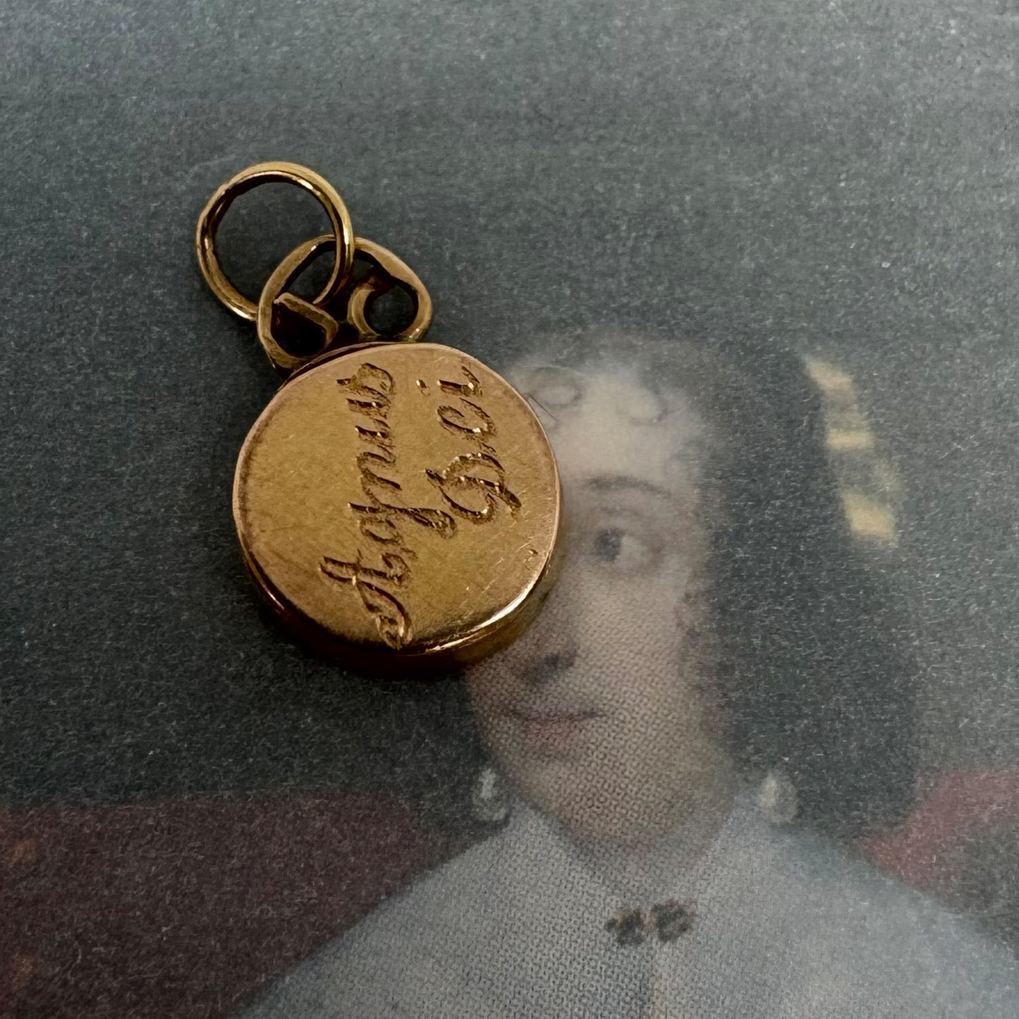 Vintage 14k Gold Agnus Dei Charm Pendant, 1940s Catholic Lamb of God Medal, Double Sided Religious Jewellery, St Jude Devotional Gift