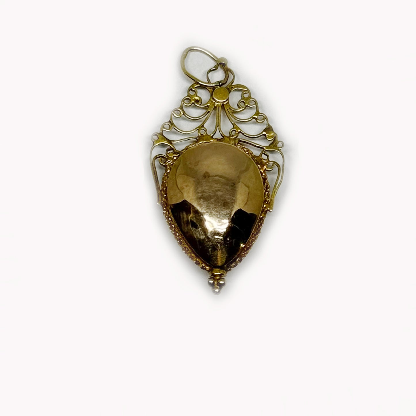 Antique 14k Gold Reliquary Locket, Victorian Portuguese Ex Voto Pendant, 19th Century Charm, Sacred Keepsake, Yellow & Rose Gold Tone