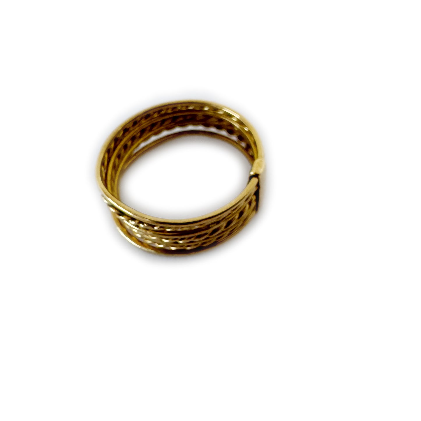 Vintage 18k Gold Semainier Ring, 18ct Gold Seven Bands Ring, Seven Days Ring, Gift For Her, Solid Gold Ring, 1950s, Stackable Ring