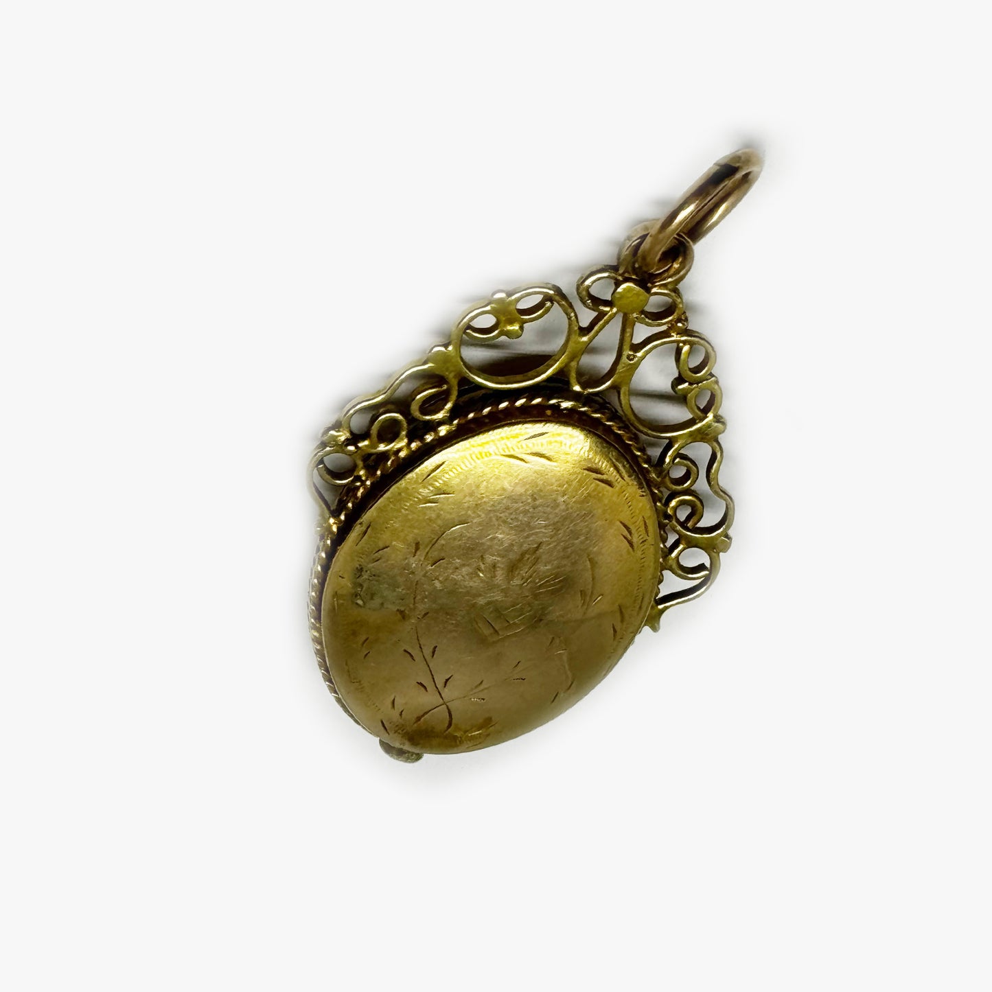 Antique 14k Gold Locket, 14 ct Gold Reliquary, Locket, Portuguese 1800s, Double Sided Locket, Holy Reliquary, 14k Gold Sacred Locket Ex Voto